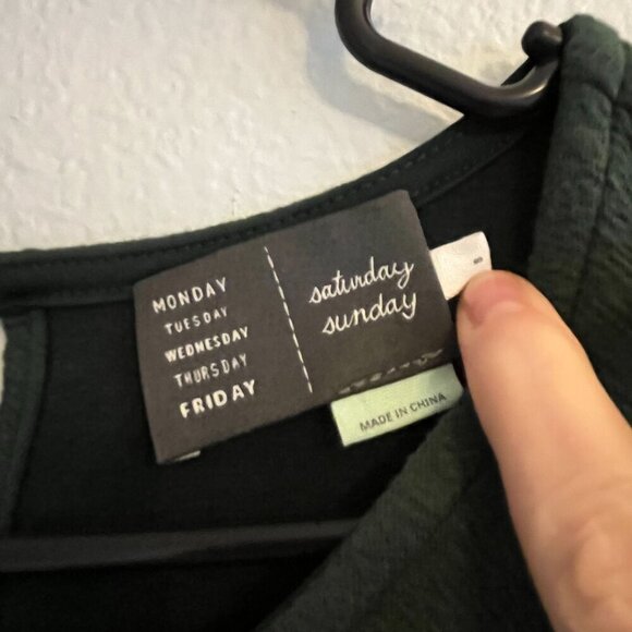 Saturday Sunday Anthropologie Green Sleeveless Bodycon Mini Dress Size Small - Picture 5 of 10